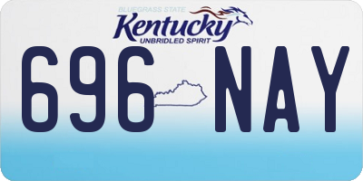 KY license plate 696NAY