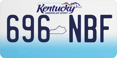 KY license plate 696NBF