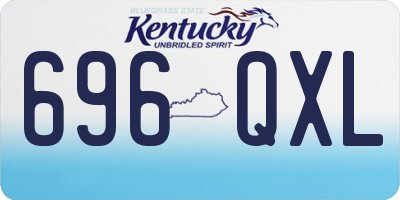 KY license plate 696QXL