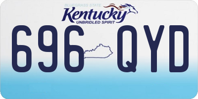 KY license plate 696QYD