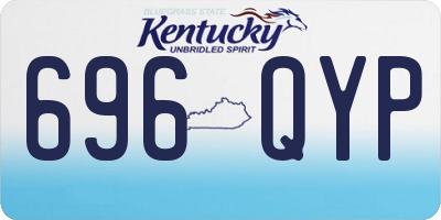 KY license plate 696QYP
