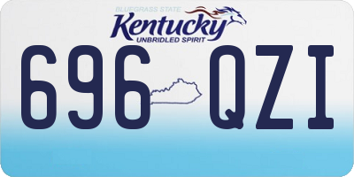 KY license plate 696QZI