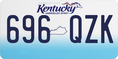 KY license plate 696QZK
