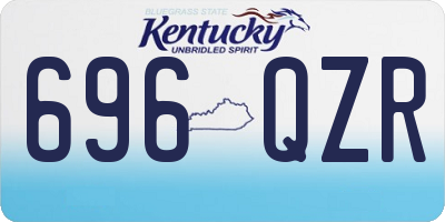 KY license plate 696QZR