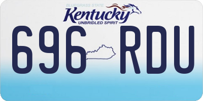 KY license plate 696RDU