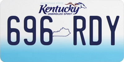 KY license plate 696RDY