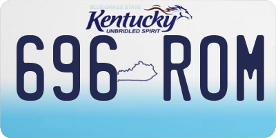 KY license plate 696ROM