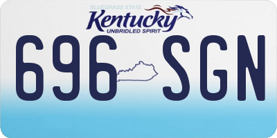 KY license plate 696SGN