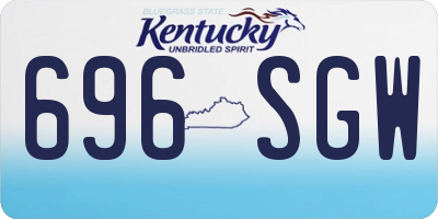 KY license plate 696SGW