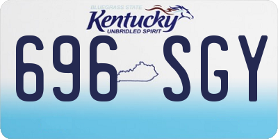 KY license plate 696SGY