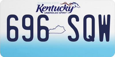 KY license plate 696SQW