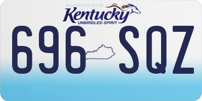 KY license plate 696SQZ