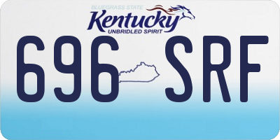 KY license plate 696SRF