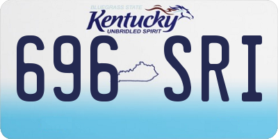 KY license plate 696SRI
