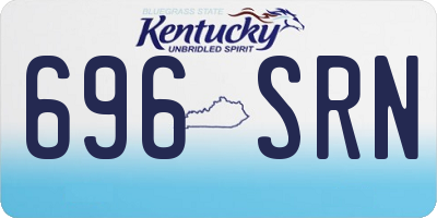 KY license plate 696SRN