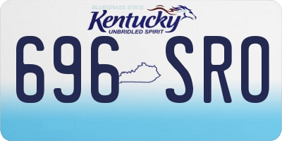 KY license plate 696SRO