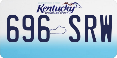 KY license plate 696SRW