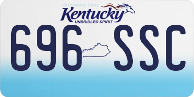 KY license plate 696SSC