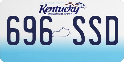 KY license plate 696SSD