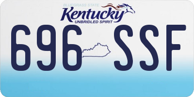 KY license plate 696SSF