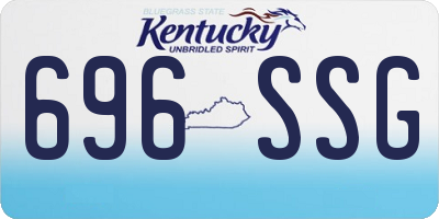 KY license plate 696SSG