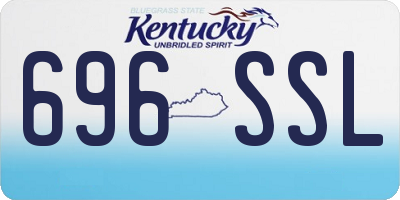 KY license plate 696SSL