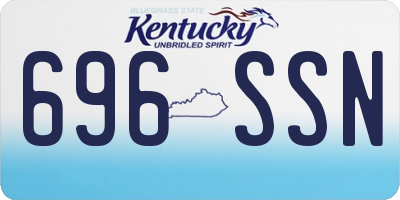 KY license plate 696SSN