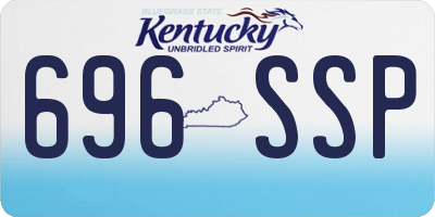 KY license plate 696SSP