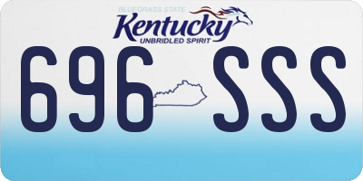KY license plate 696SSS