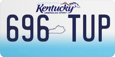 KY license plate 696TUP