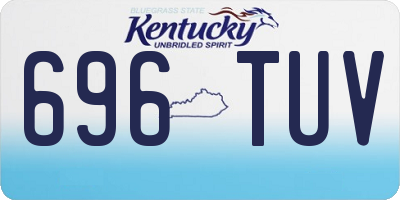 KY license plate 696TUV