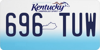 KY license plate 696TUW