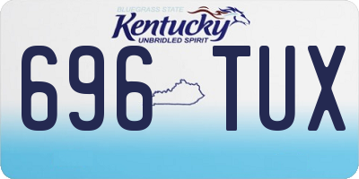 KY license plate 696TUX