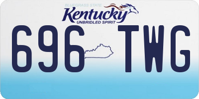 KY license plate 696TWG