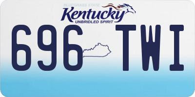 KY license plate 696TWI