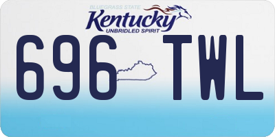 KY license plate 696TWL