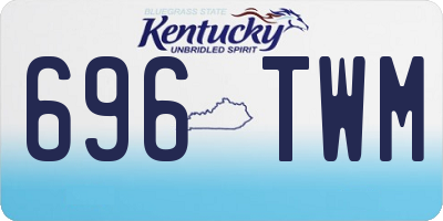 KY license plate 696TWM