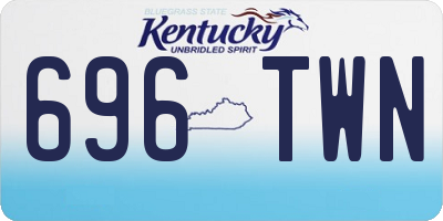 KY license plate 696TWN
