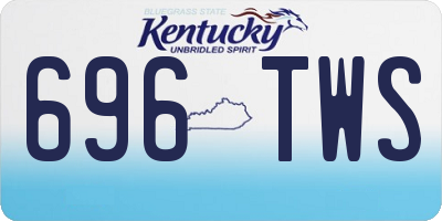 KY license plate 696TWS