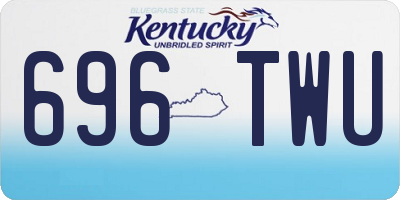 KY license plate 696TWU