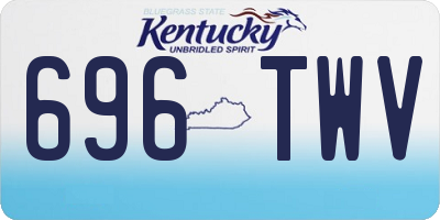KY license plate 696TWV