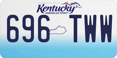 KY license plate 696TWW