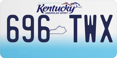 KY license plate 696TWX