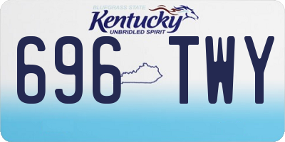 KY license plate 696TWY