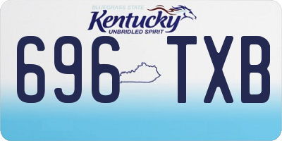 KY license plate 696TXB