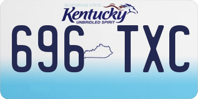 KY license plate 696TXC