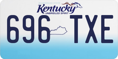 KY license plate 696TXE