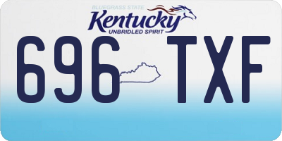 KY license plate 696TXF