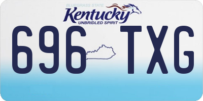 KY license plate 696TXG