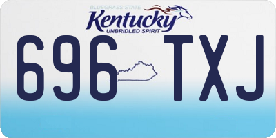 KY license plate 696TXJ